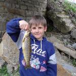 Dávid Hríň - 10 rokov, pstruh potočný, 0,38 kg, 33cm
